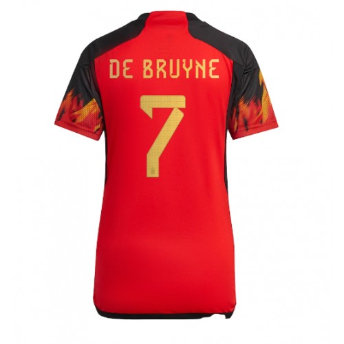 Fotballdrakt Dame Belgia Kevin De Bruyne #7 Hjemmedrakt VM 2022 Kortermet
